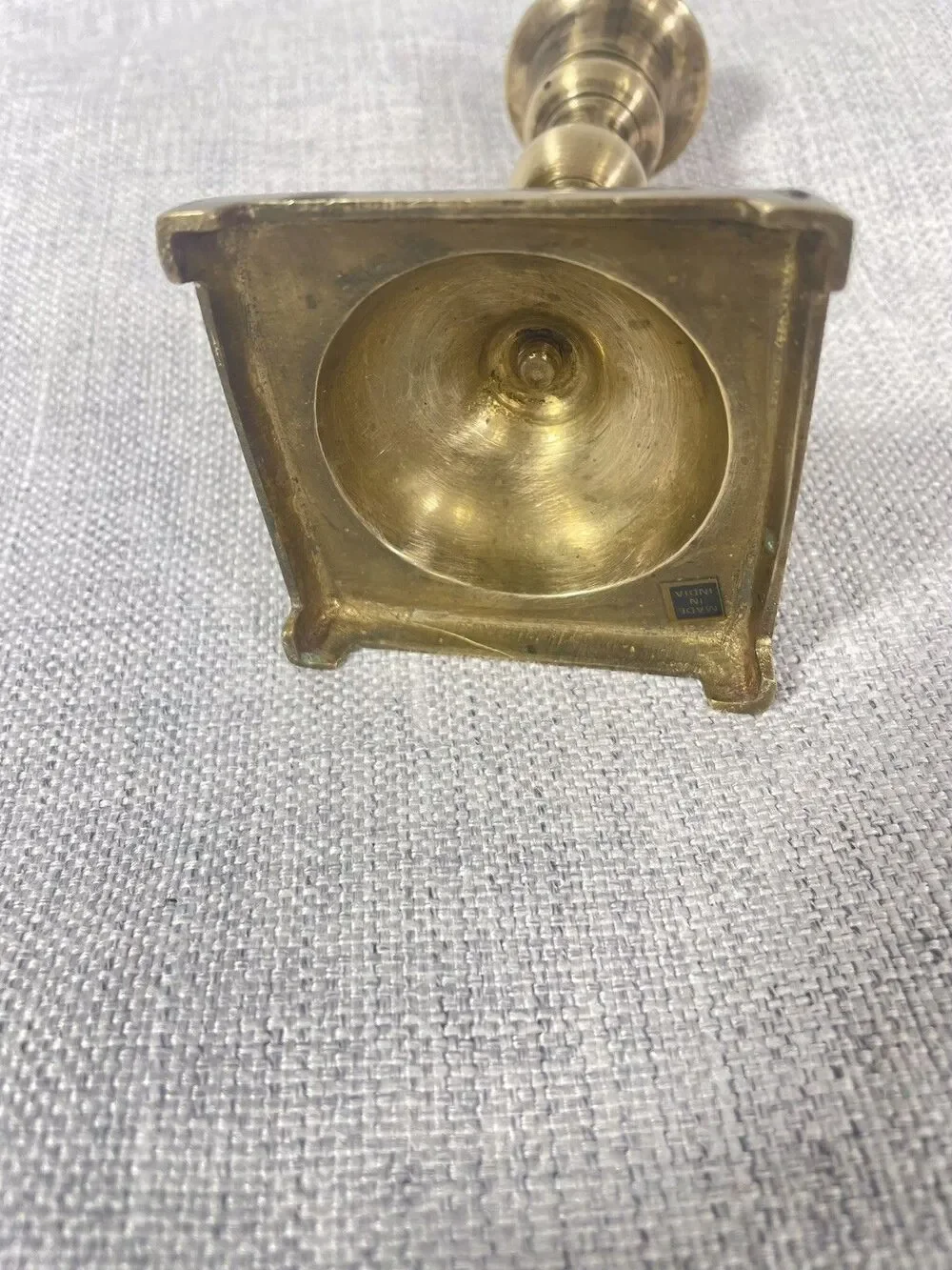 Vintage Solid Brass Candlestick 5” Tall Footed‎ Taper Candle Holders